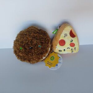 Back-to-School Bag clip-on bundle giggle scape plush Burger/pizza